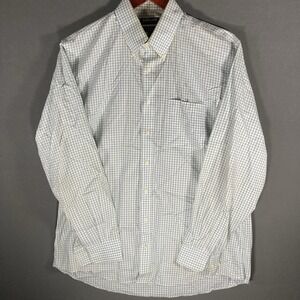 Kirkland Button‎ Down Casual Shirt Long Sleeves Men's L Plaid Traditional Fit